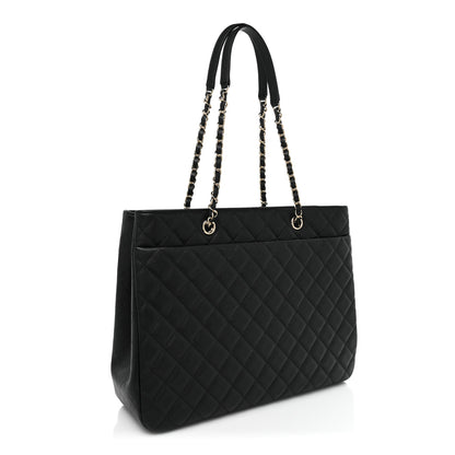 Chanel Caviar Quilted Large Shopping Tote Black 3 of 8