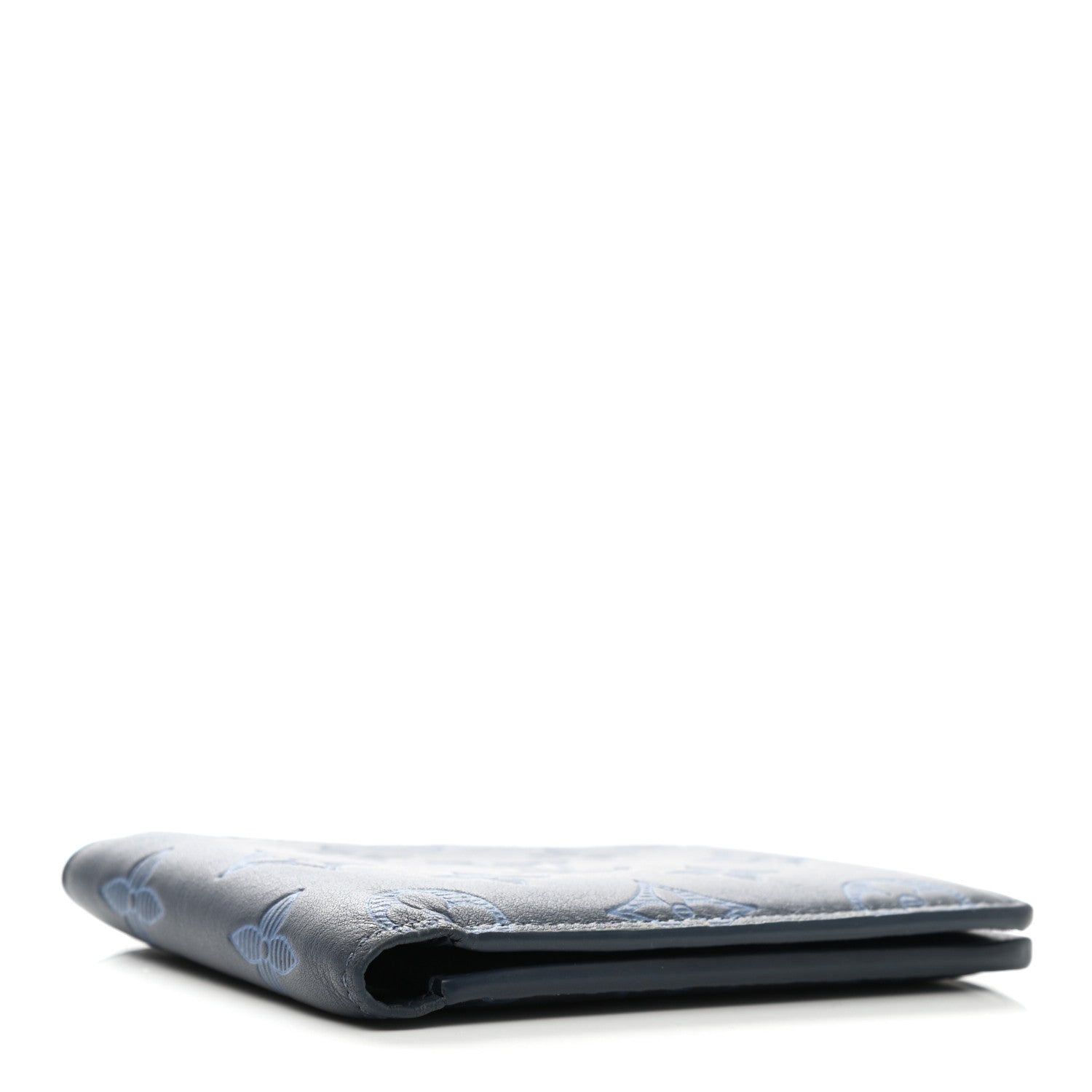 Louis Vuitton Calfskin Monogram Shadow Multiple Wallet Navy 4 of 6