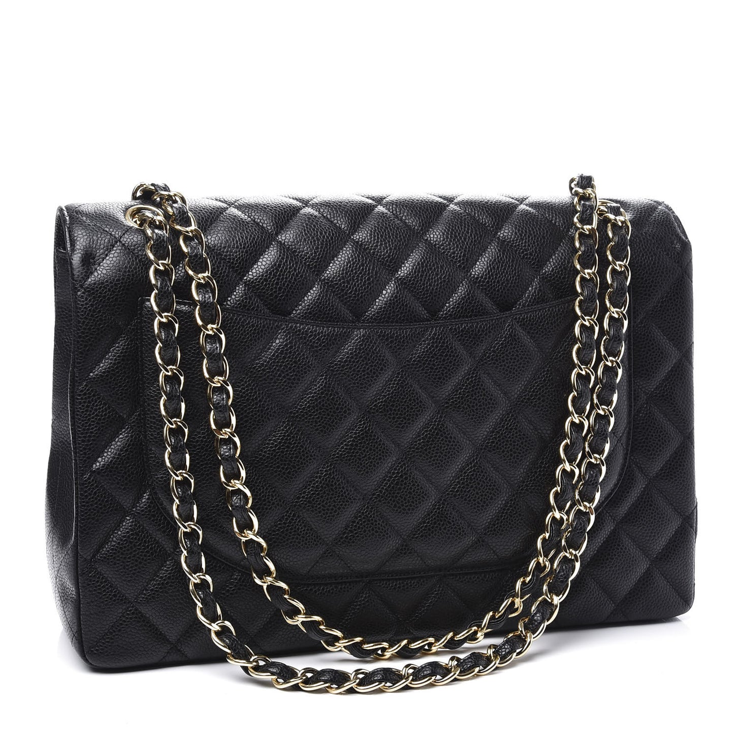 Caviar Quilted Maxi Single Flap Black