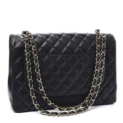 Chanel Caviar Quilted Maxi Single Flap Black 2 of 10