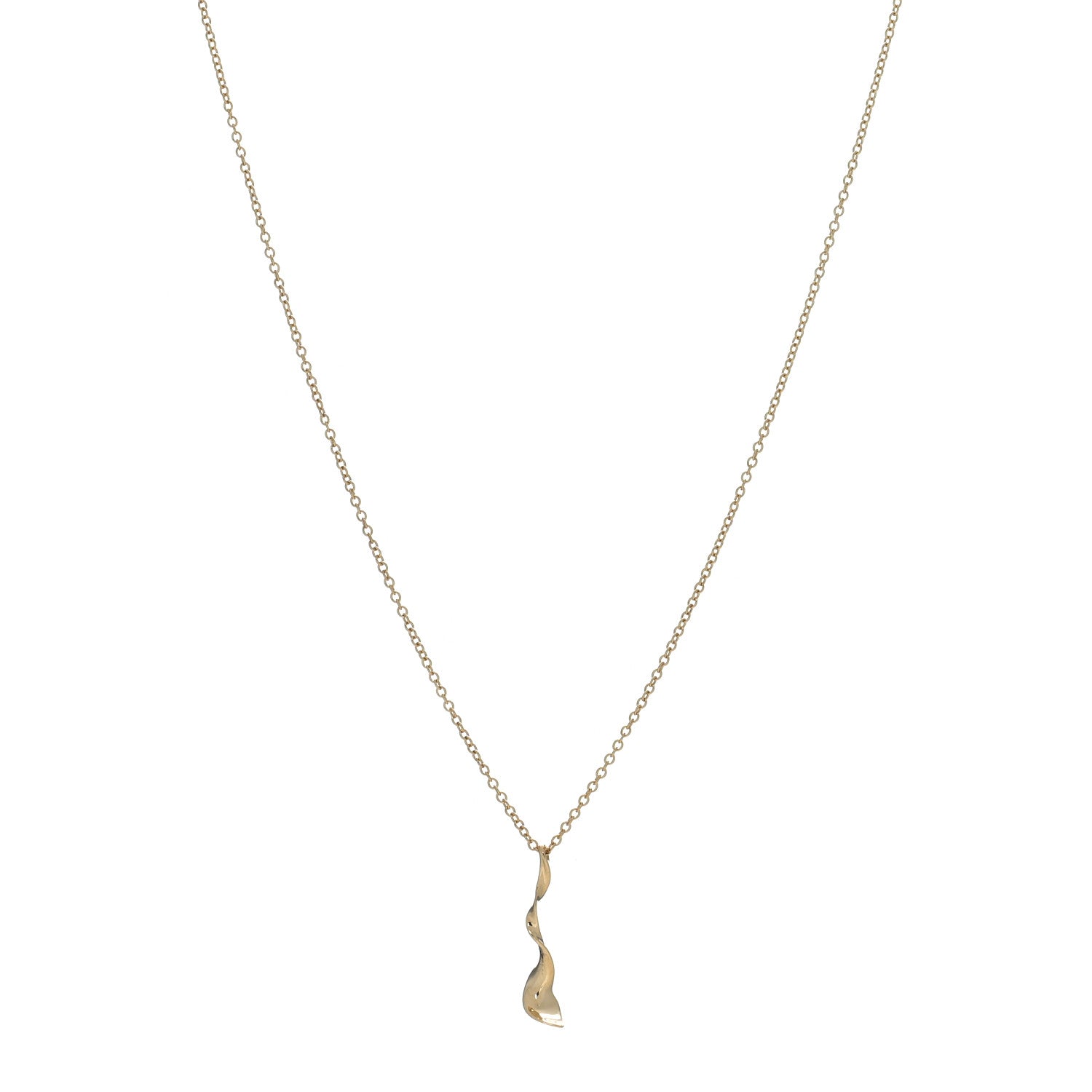 Tiffany 18K Yellow Gold Frank Gehry Orchid Pendant Necklace 1 of 5