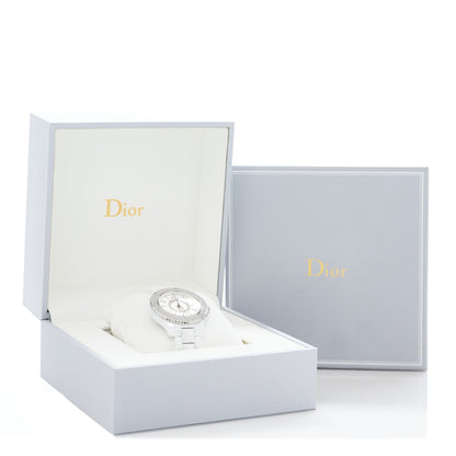 Christian Dior Stainless Steel Ceramic Diamond Pave Bezel Mother of Pearl 38mm Dior VIII Automatic Watch White 5 of 5