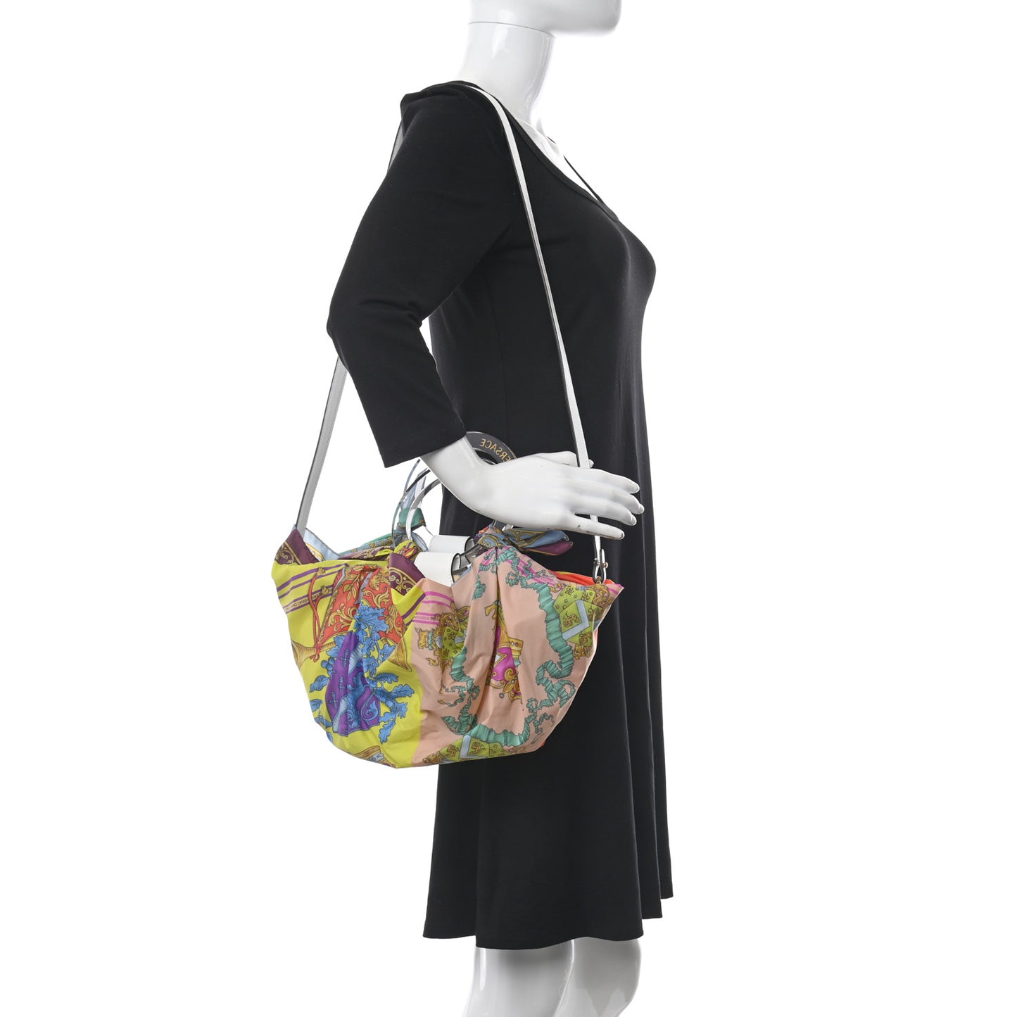 Raffia Silk Basket Bag Multicolor