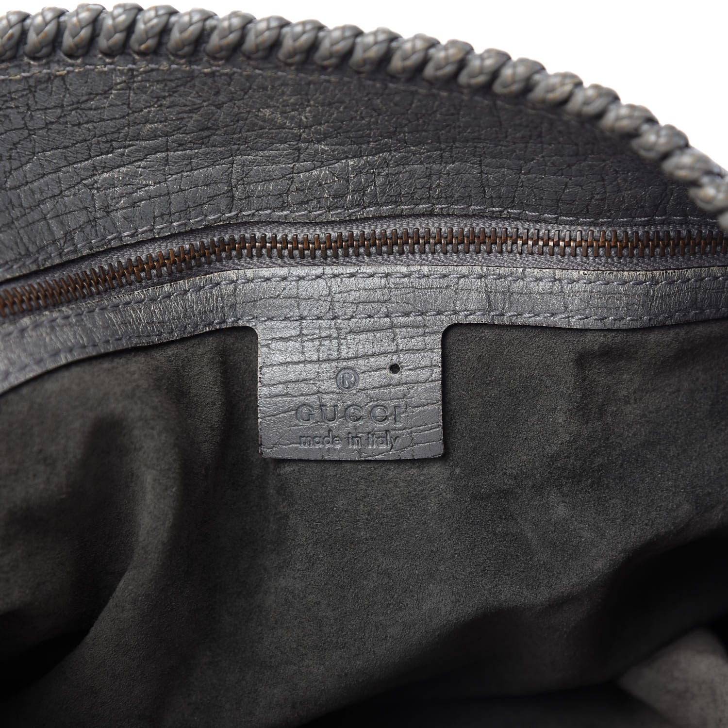 Gucci Calfskin Large Horsebit Chain Hobo Grey 8 of 9