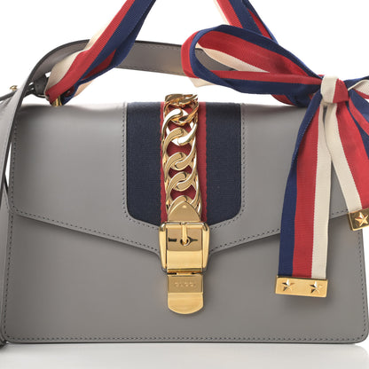Gucci Calfskin Small Sylvie Shoulder Bag Deep Grey 8 of 14