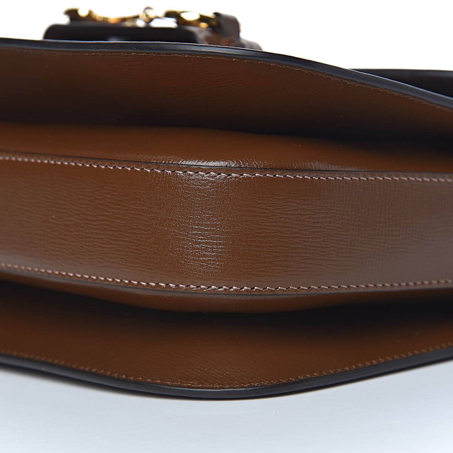 Azalea Calfskin Horsebit 1955 Shoulder Bag Brown Sugar