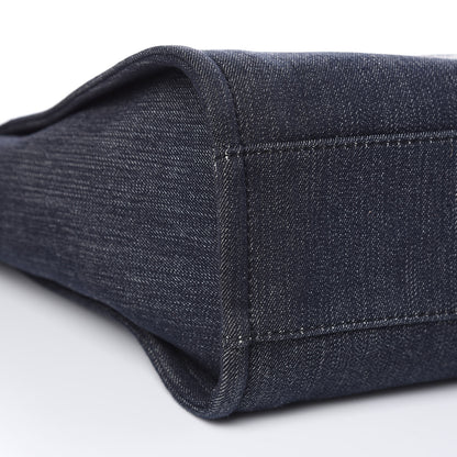 Chanel Denim Small Deauville Tote Dark Blue 8 of 9
