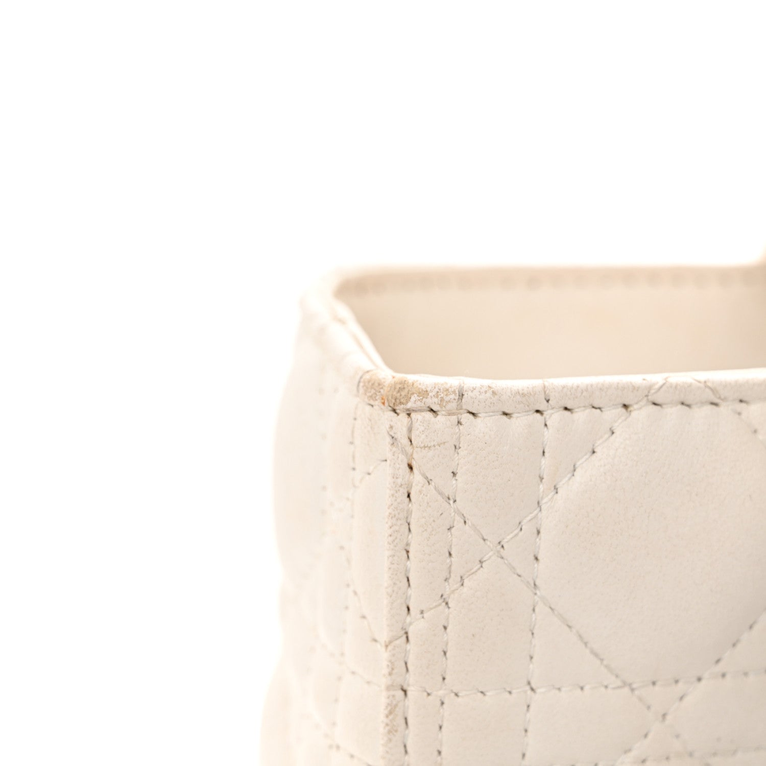 Christian Dior Lambskin Cannage Large Lady Dior White 19 of 24