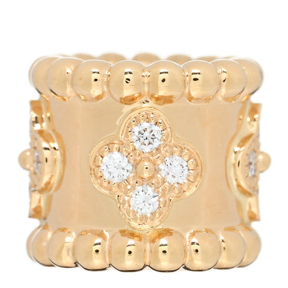 Van Cleef & Arpels 18K Yellow Gold Diamond Perlee Clovers Pendant 1 of 3