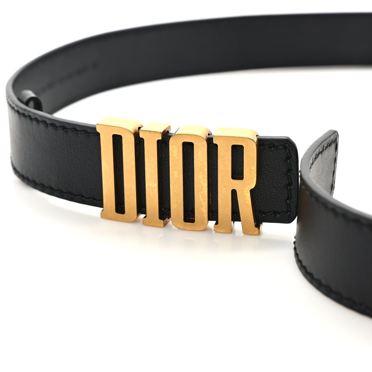 Calfskin D Fence Belt 75 30 Black