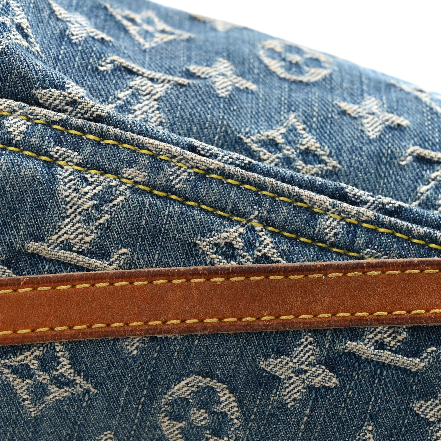 Monogram Denim Mini Pleaty Blue