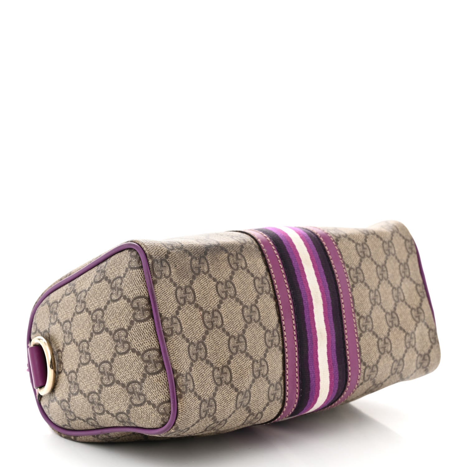 Gucci Monogram Vintage Web Small Boston Purple 4 of 13