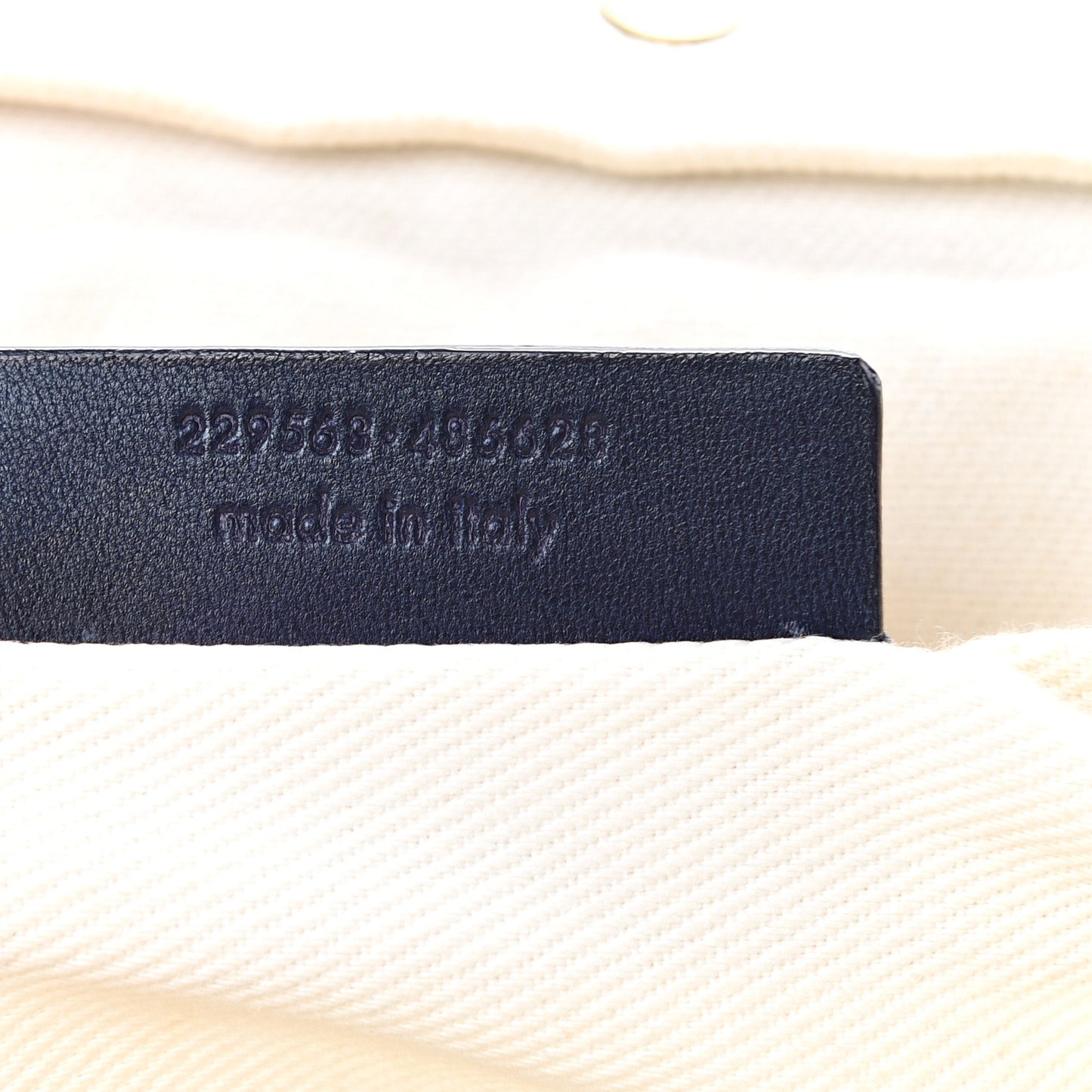 Calfskin Canvas Large Muse Two Navy