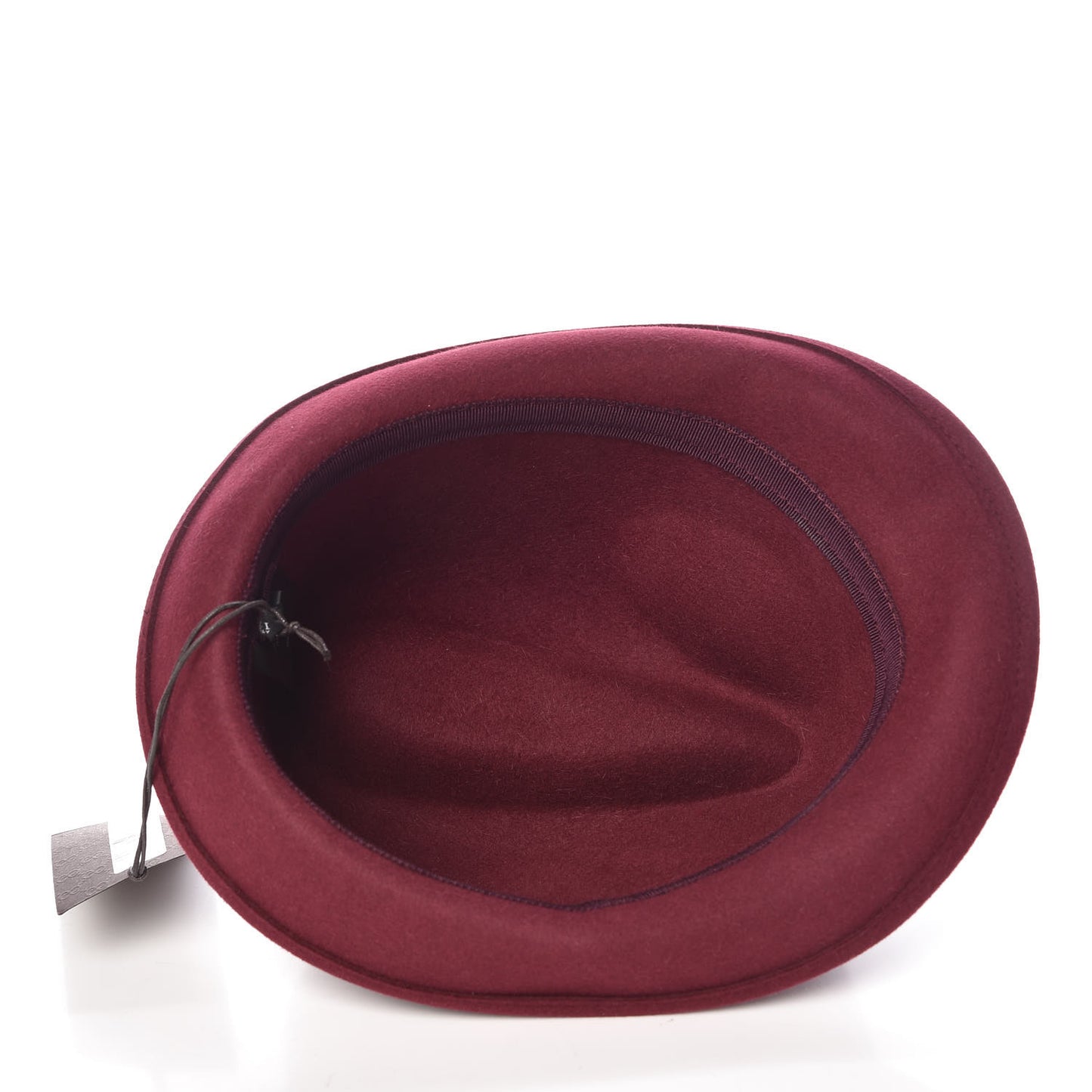 Felt Horsebit Fedora Hat S Burgundy