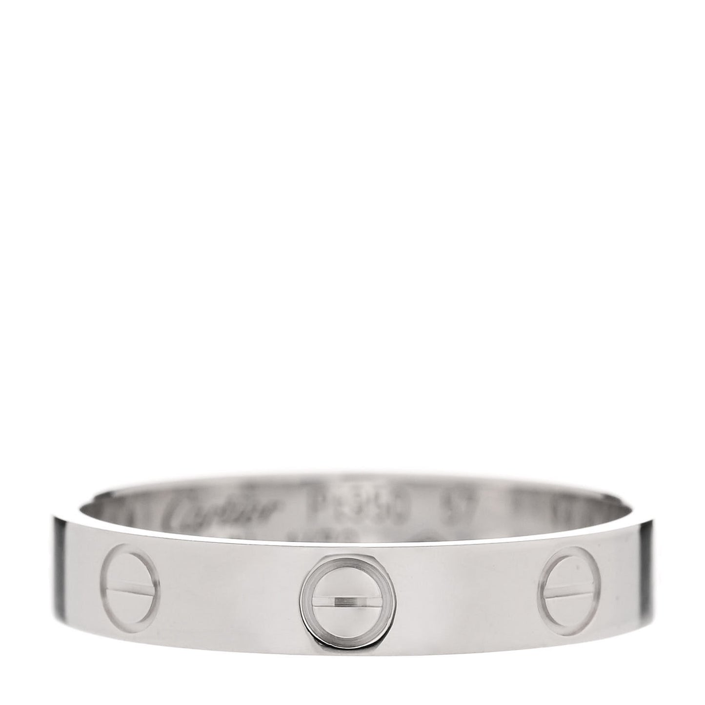 Platinum 3.5mm LOVE Wedding Band Ring 57 8