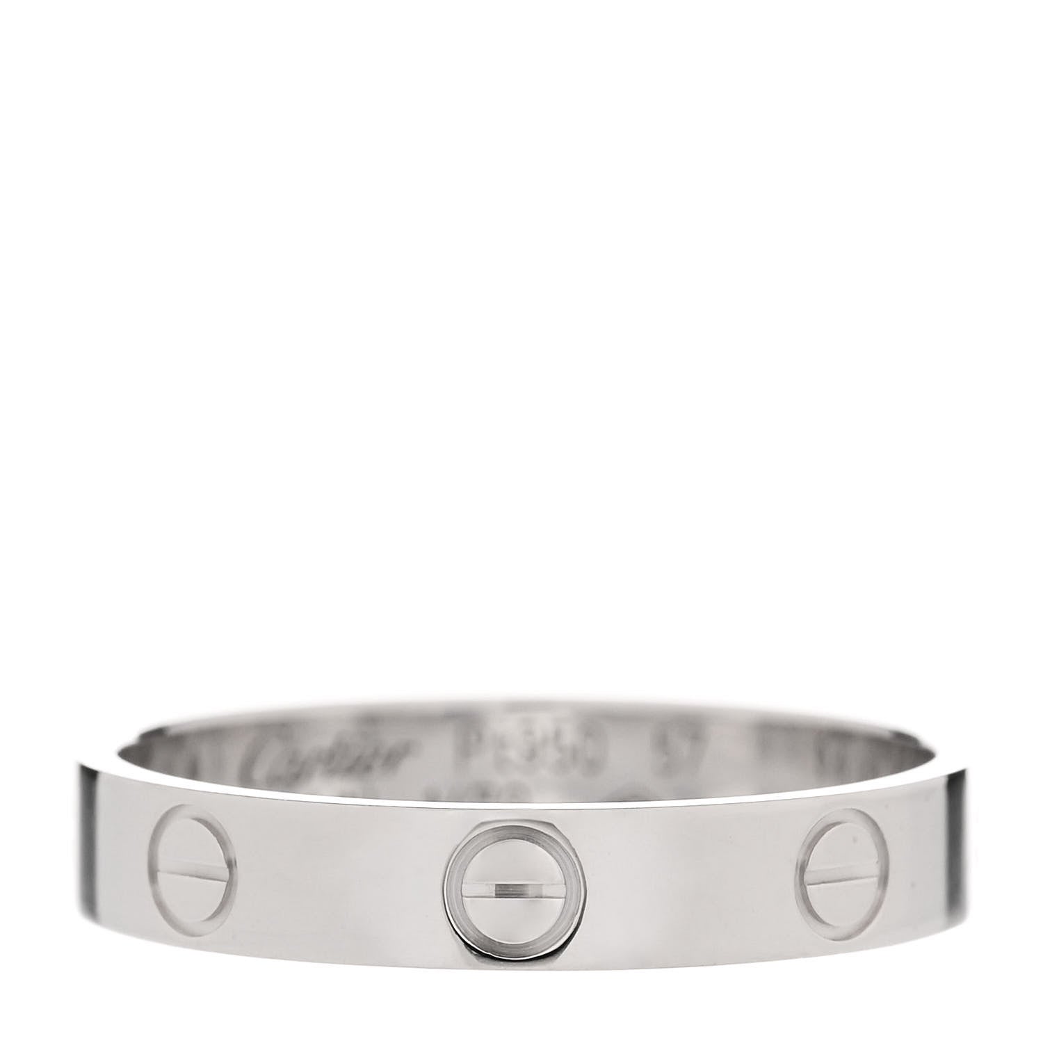 Cartier Platinum 3.5mm LOVE Wedding Band Ring 57 8 1 of 4