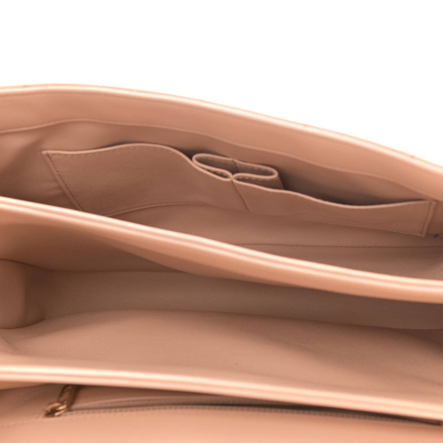 Lambskin Quilted Medium Trendy CC Flap Dual Handle Bag Beige
