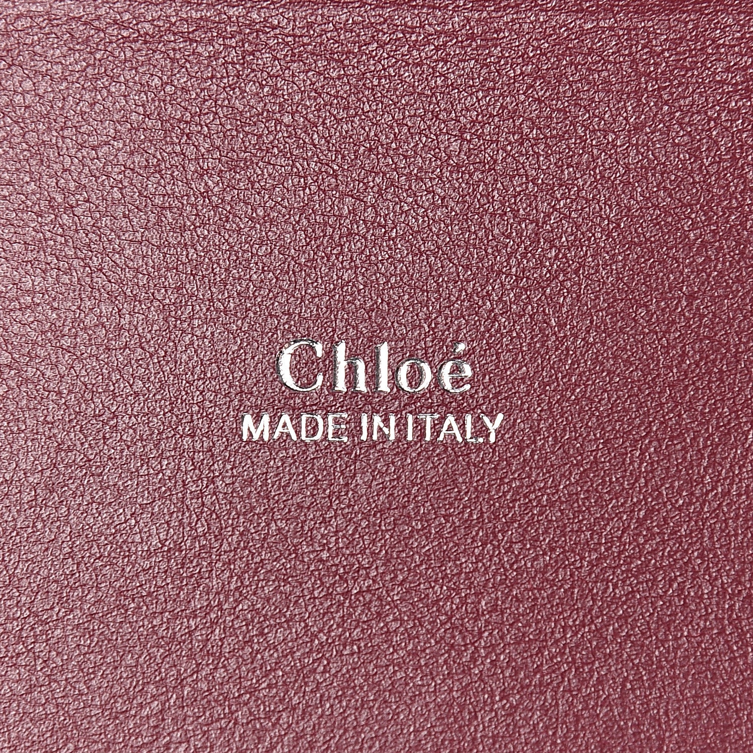 Chloe Calfskin Embossed Small Aby Lock Brown Purple 5 of 9