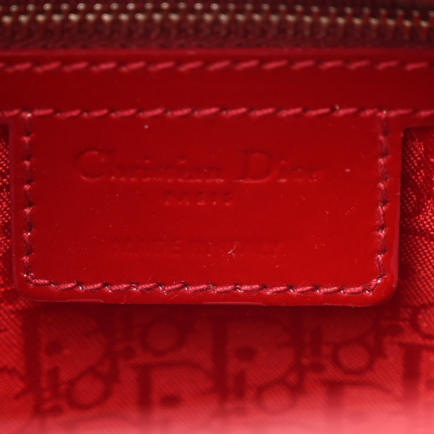 Christian Dior Patent Cannage Large Lady Dior Red 6 of 12