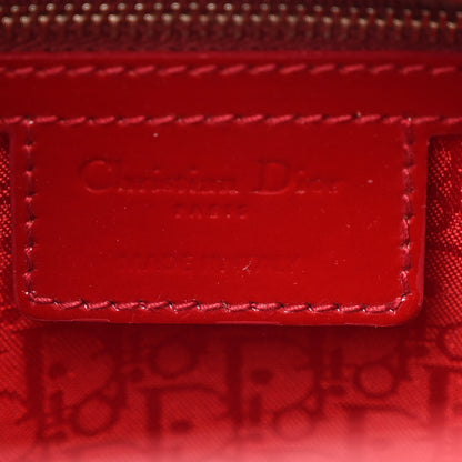 Christian Dior Patent Cannage Large Lady Dior Red 6 of 12