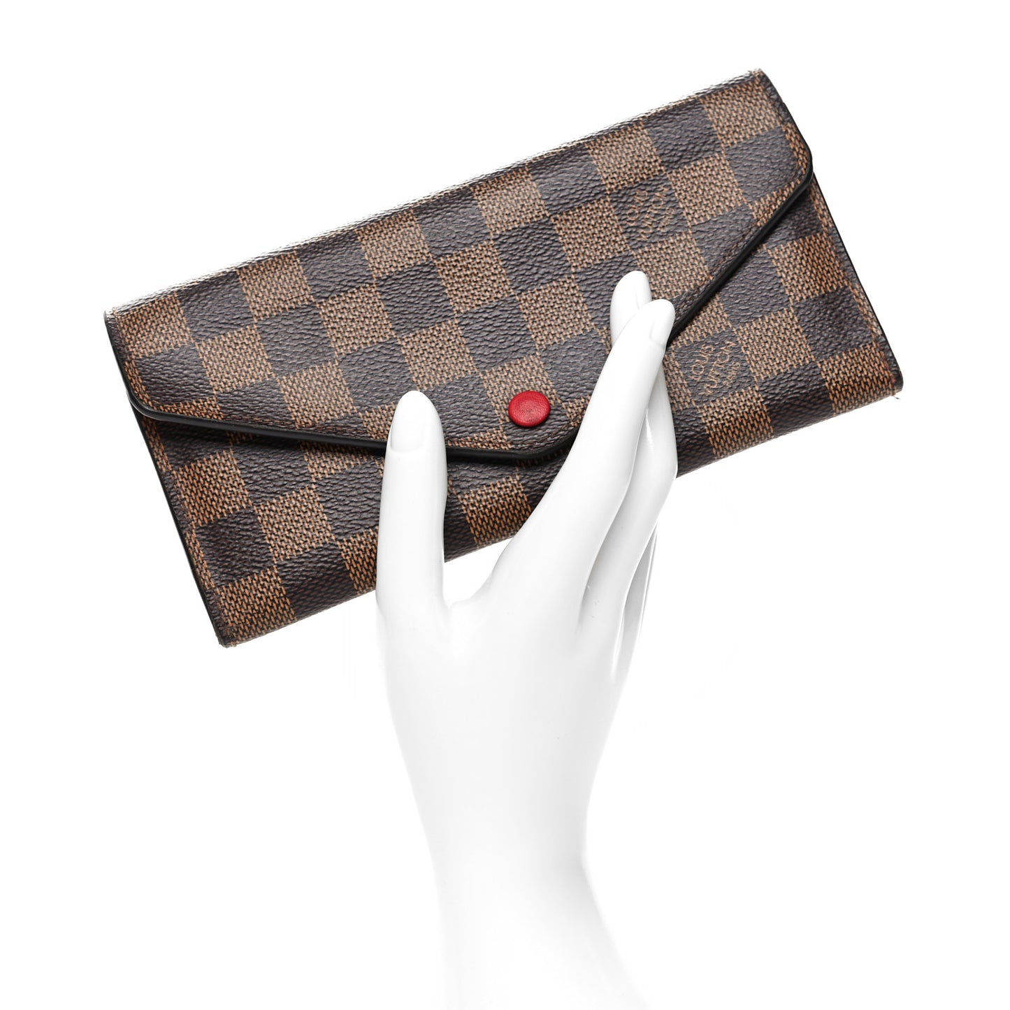 Damier Ebene Josephine Wallet Red