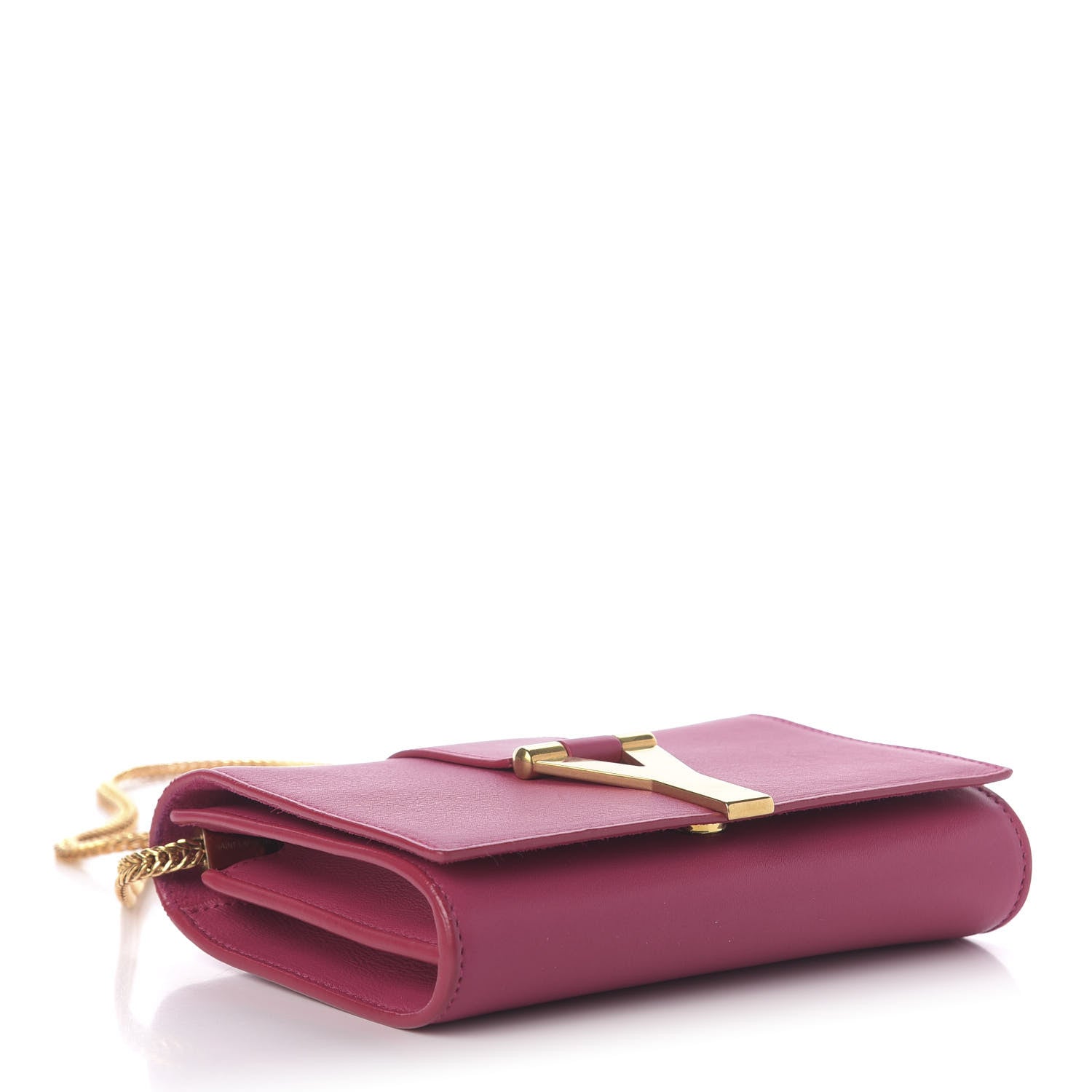 Saint Laurent Calfskin Small Classic Y Satchel Fuchsia 5 of 14