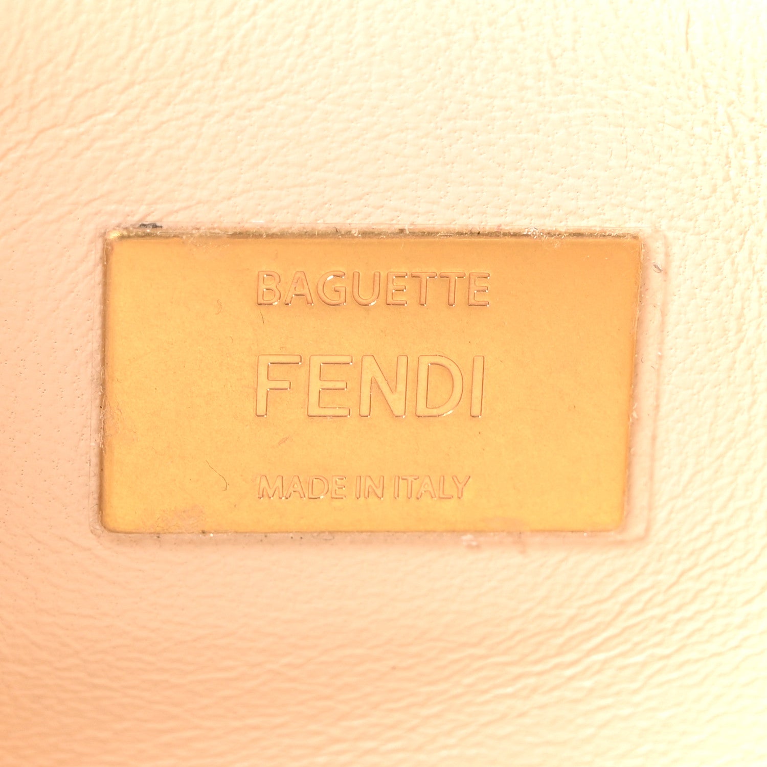 Fendi Nappa Small FF Embossed Midi Chain Baguette Camelia 6 of 10