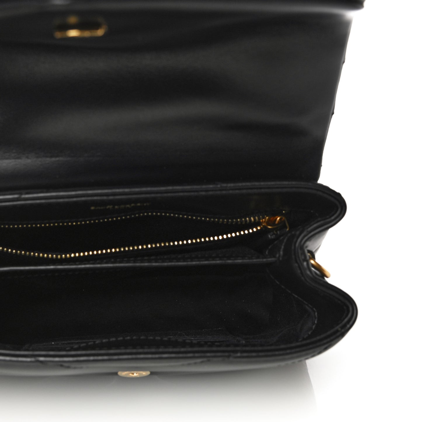 Calfskin Y Quilted Monogram Toy Loulou Crossbody Bag Black
