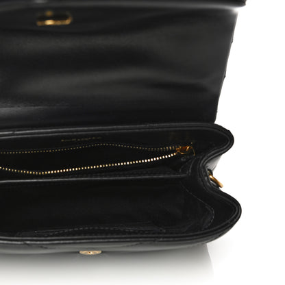 Saint Laurent Calfskin Y Quilted Monogram Toy Loulou Crossbody Bag Black 5 of 11