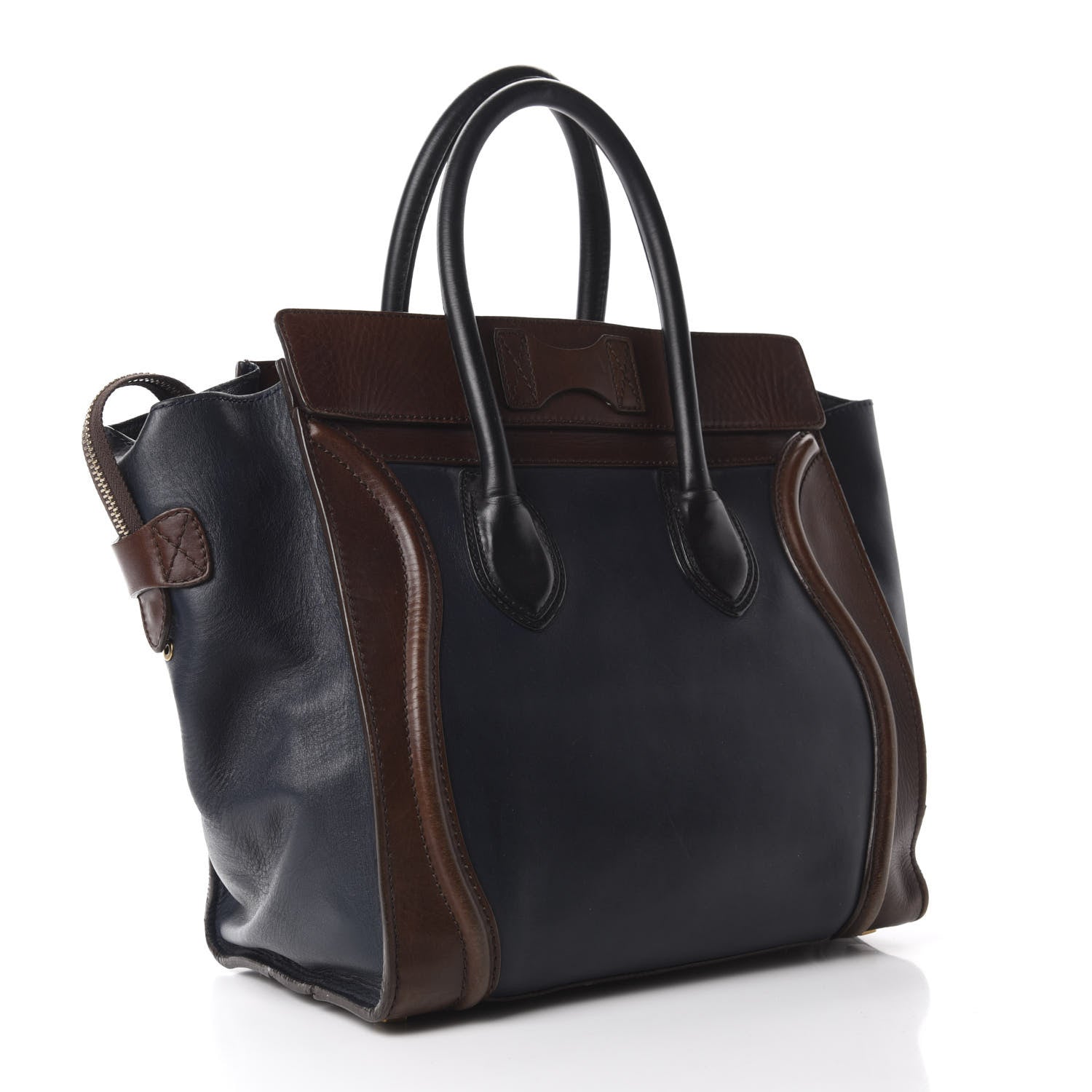 Celine Smooth Calfskin Mini Tri-Color Luggage Navy 3 of 12
