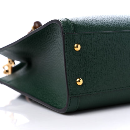 Gucci Textured Dollar Calfskin Web Small Diana Tote Bag Green 7 of 8