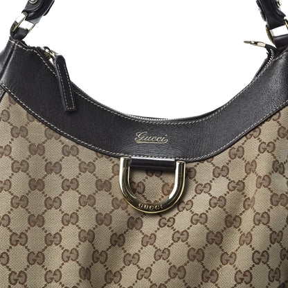 Gucci Monogram Large D Gold Hobo Dark Brown 10 of 10