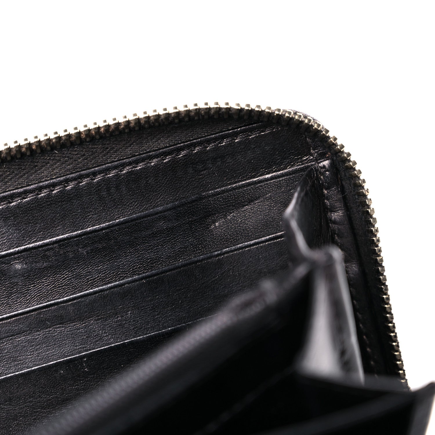 Gucci Guccissima Large Twins Zip Around Wallet Black 17 of 19