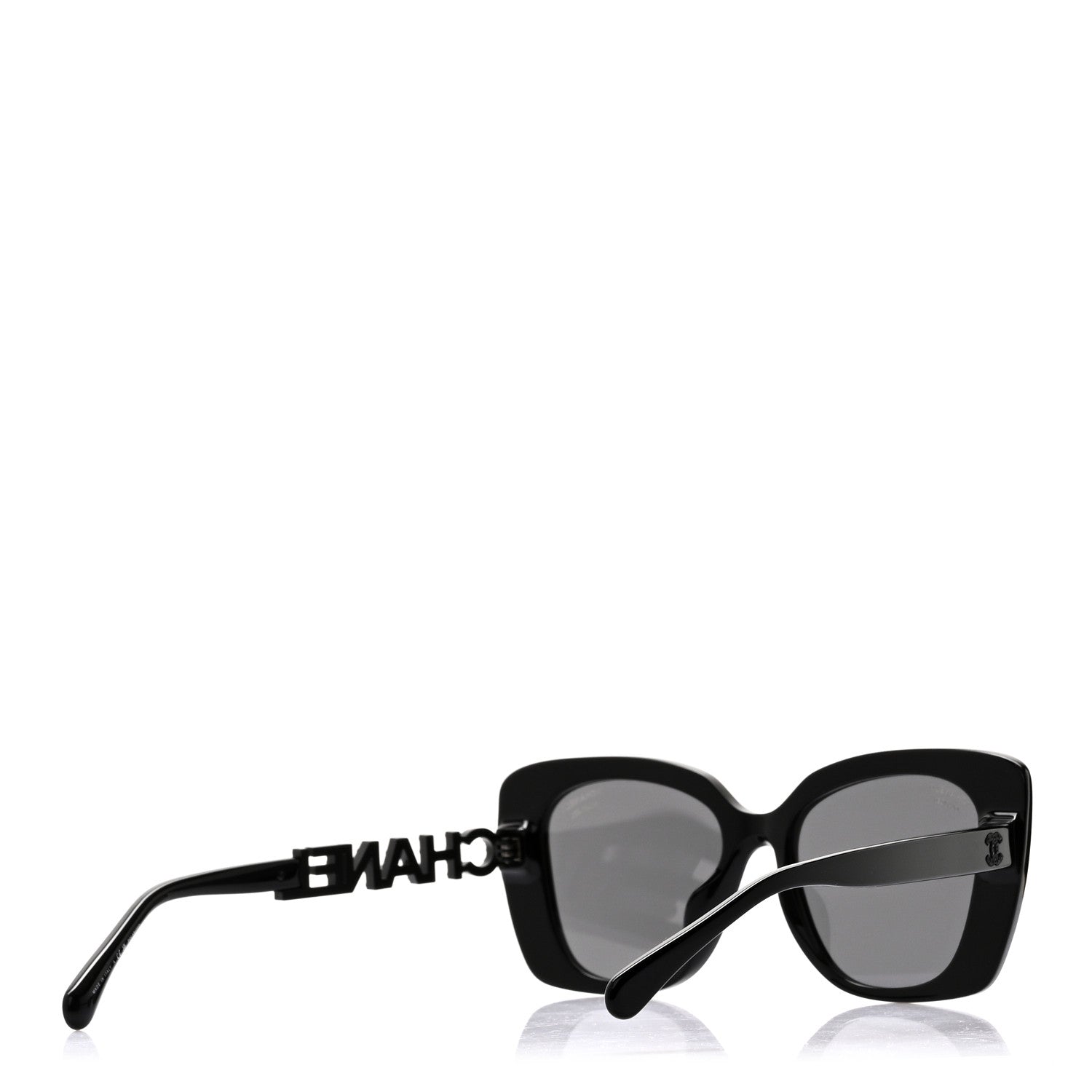 Chanel Acetate Strass Polarized Square Sunglasses 5422-B-A Black 4 of 7