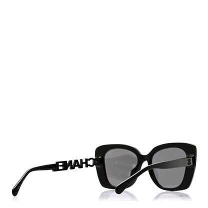 Chanel Acetate Strass Polarized Square Sunglasses 5422-B-A Black 4 of 7