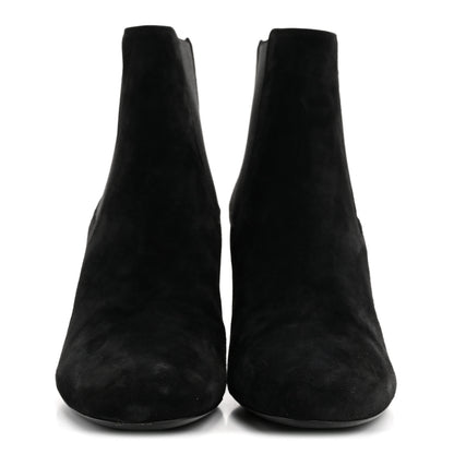 Saint Laurent Suede Loulou Pin Booties 36 Black 5 of 20