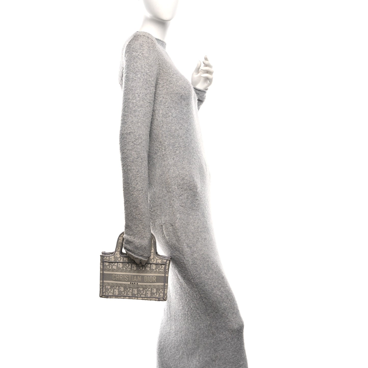Oblique Mini Book Tote Grey Multicolor