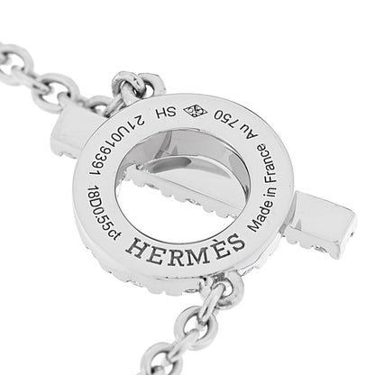 Hermes 18K White Gold Diamond Finesse Bracelet SH 4 of 5