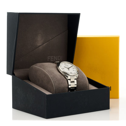 Fendi Stainless Steel Diamond 34mm Momento Quartz Watch White 5 of 5