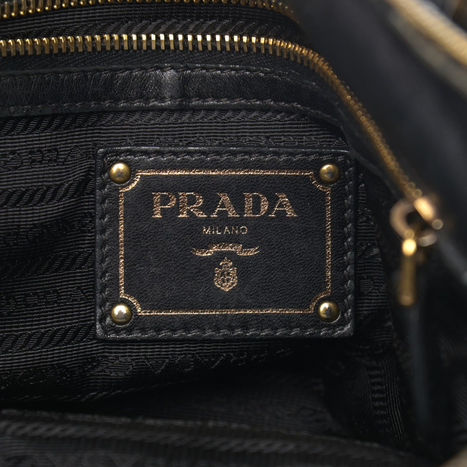Prada Tessuto Nylon Jacquard Logo Tote Black 5 of 13