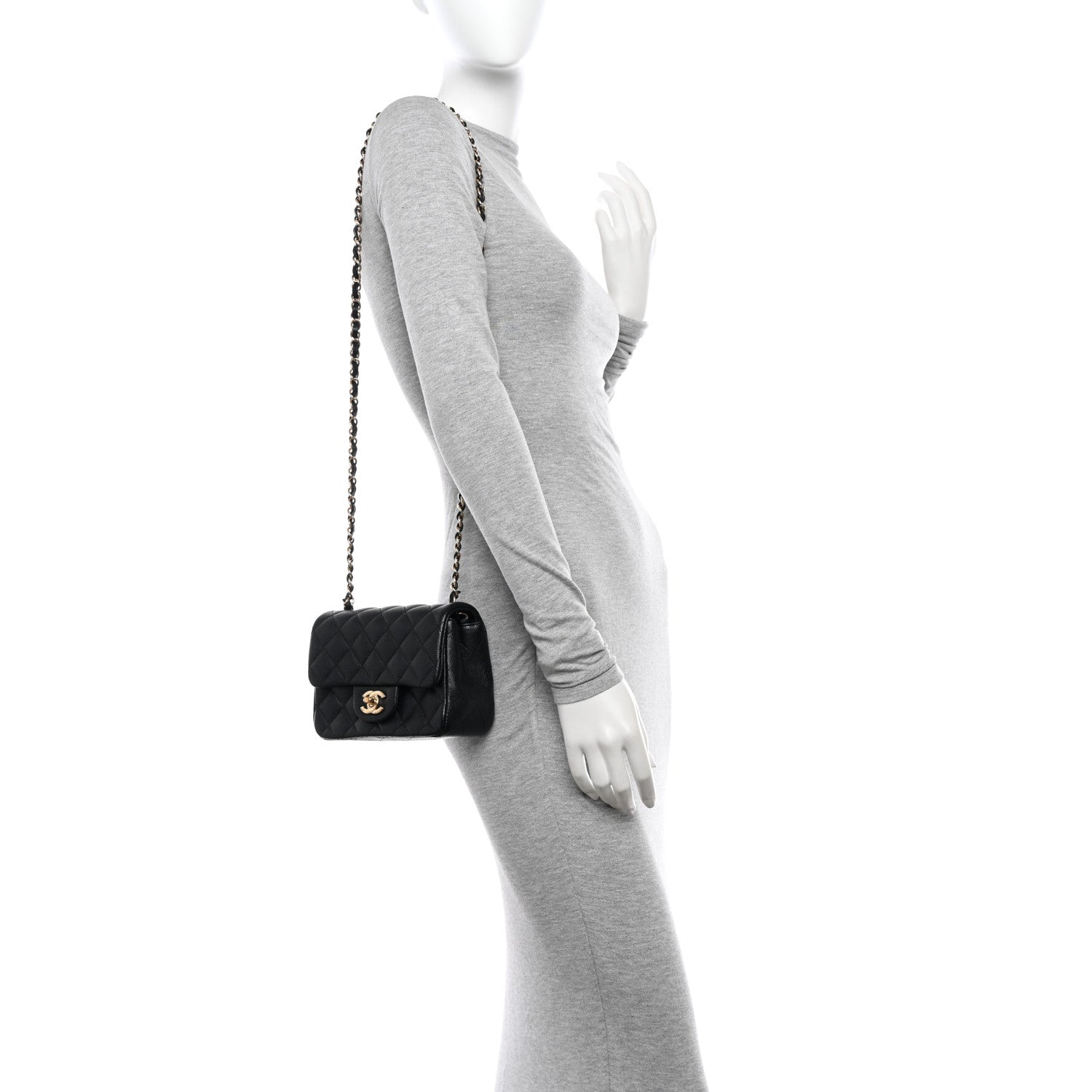 Chanel Caviar Quilted Mini Square Flap Black 2 of 11