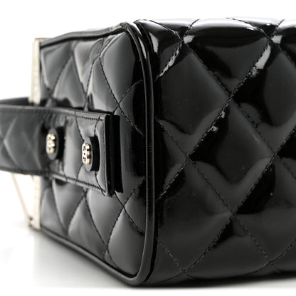 Chanel Patent Quilted Vanity Clutch Black 10 of 11