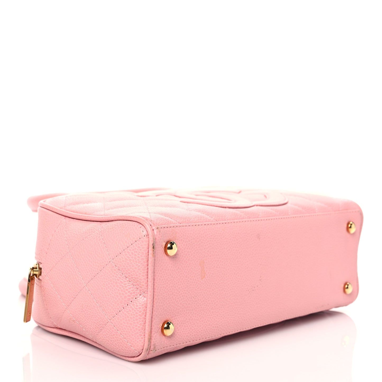 Caviar Quilted Small Bowler Pink