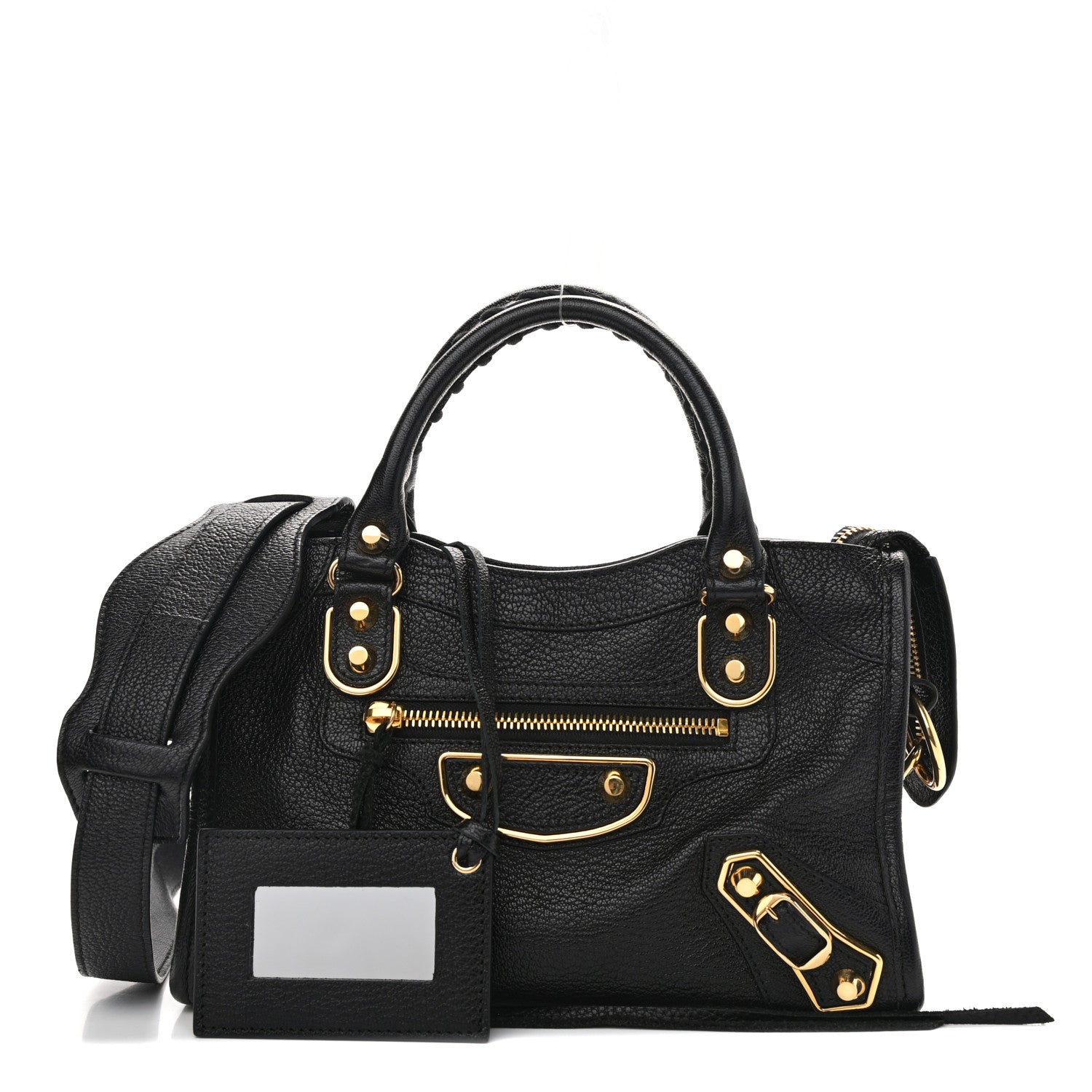 Balenciaga Chevre Gold Metallic Edge Hardware Mini City Black 1 of 11