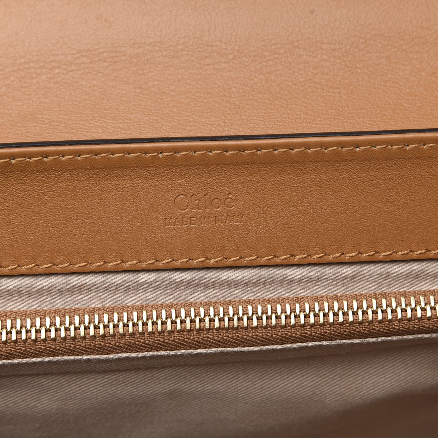 Calfskin Crocodile Embossed Small C Double Carry Autumnal Brown