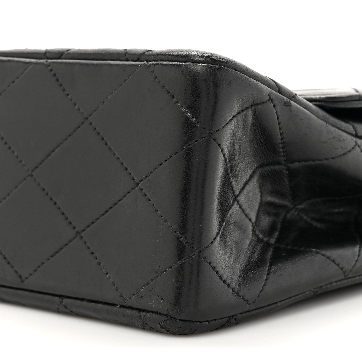 Chanel Lambskin Quilted Medium Double Flap Black 10 of 18