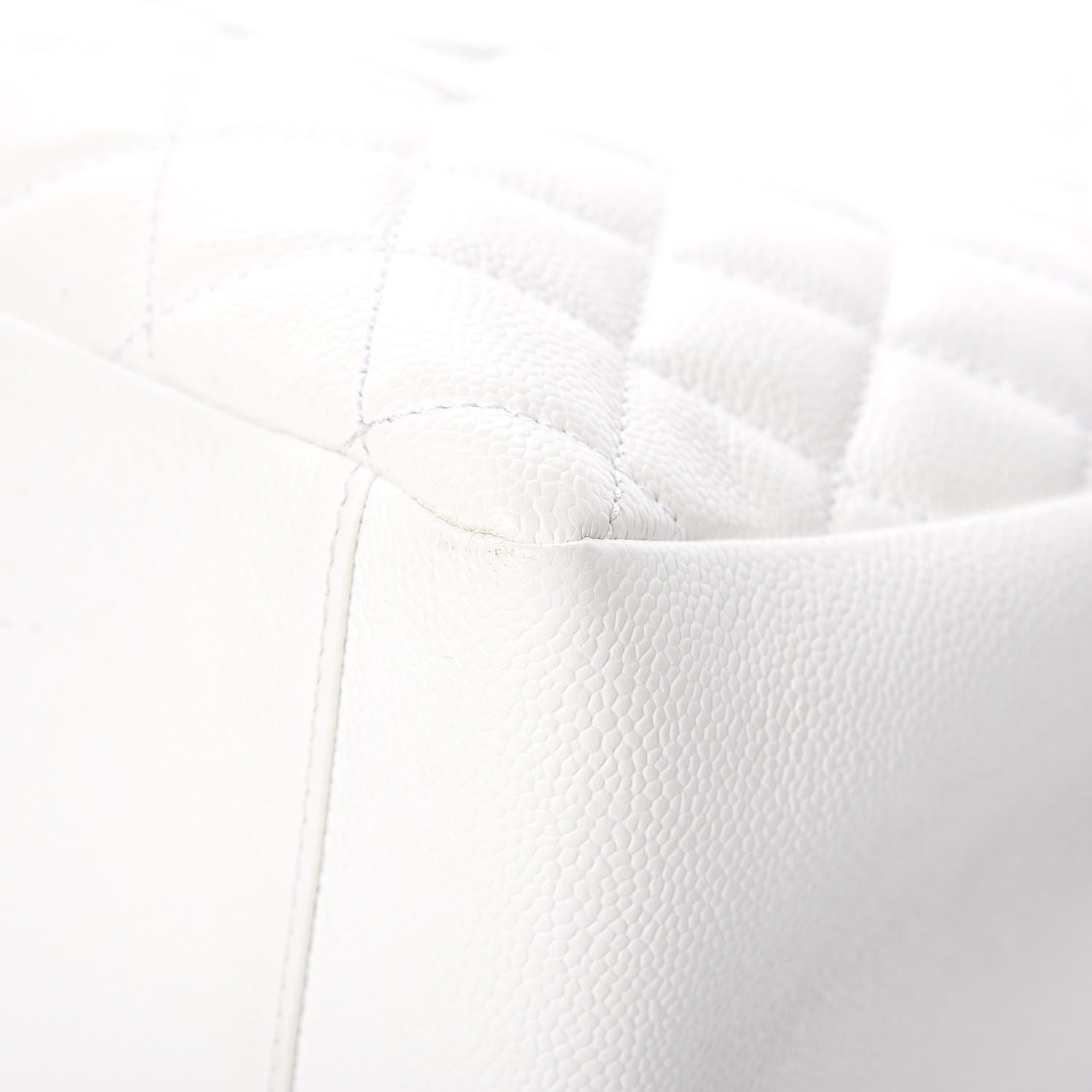 Chanel Caviar Quilted Grand Shopping Tote GST White 15 of 17