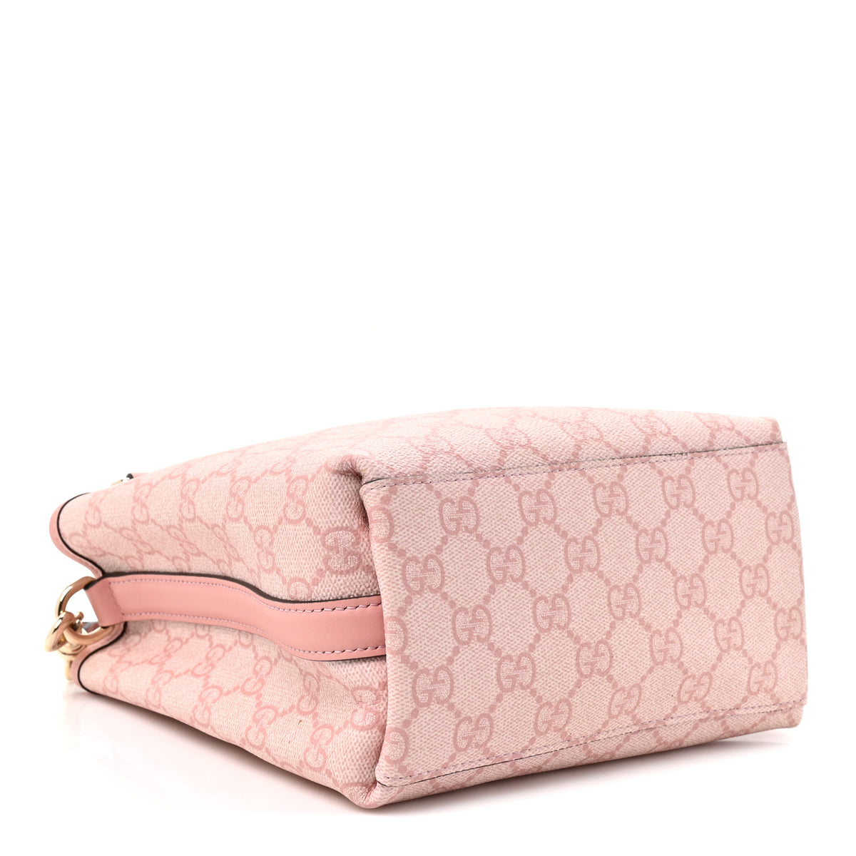 GG Supreme Monogram Emblem Mini Bucket Bag Pink