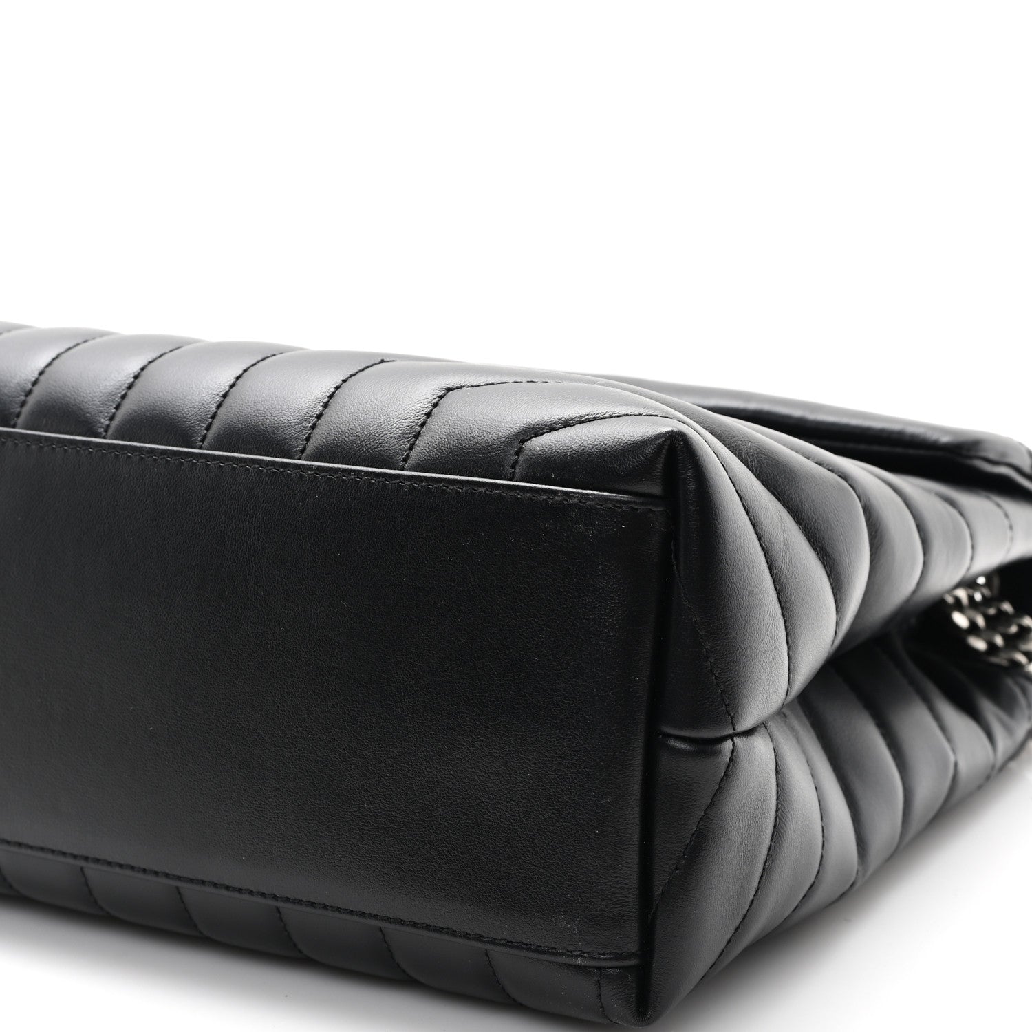 Saint Laurent Calfskin Y Quilted Monogram Medium Loulou Chain Satchel Black 10 of 11