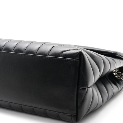 Saint Laurent Calfskin Y Quilted Monogram Medium Loulou Chain Satchel Black 10 of 11